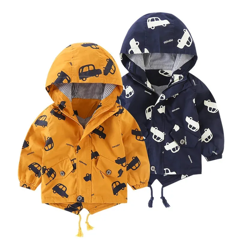 Children Winter Fleece Outdoor Jackets for Boys Hooded Warm Kids Boy Outerwear Windbreaker Fall Baby Boy Coats