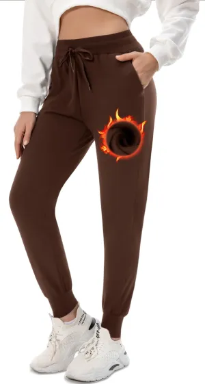 FULLSOFT Fleece Lined Sweatpants for Women-Women's Thermal Joggers with Pockets Lounge Leggings for Workout Running Winter