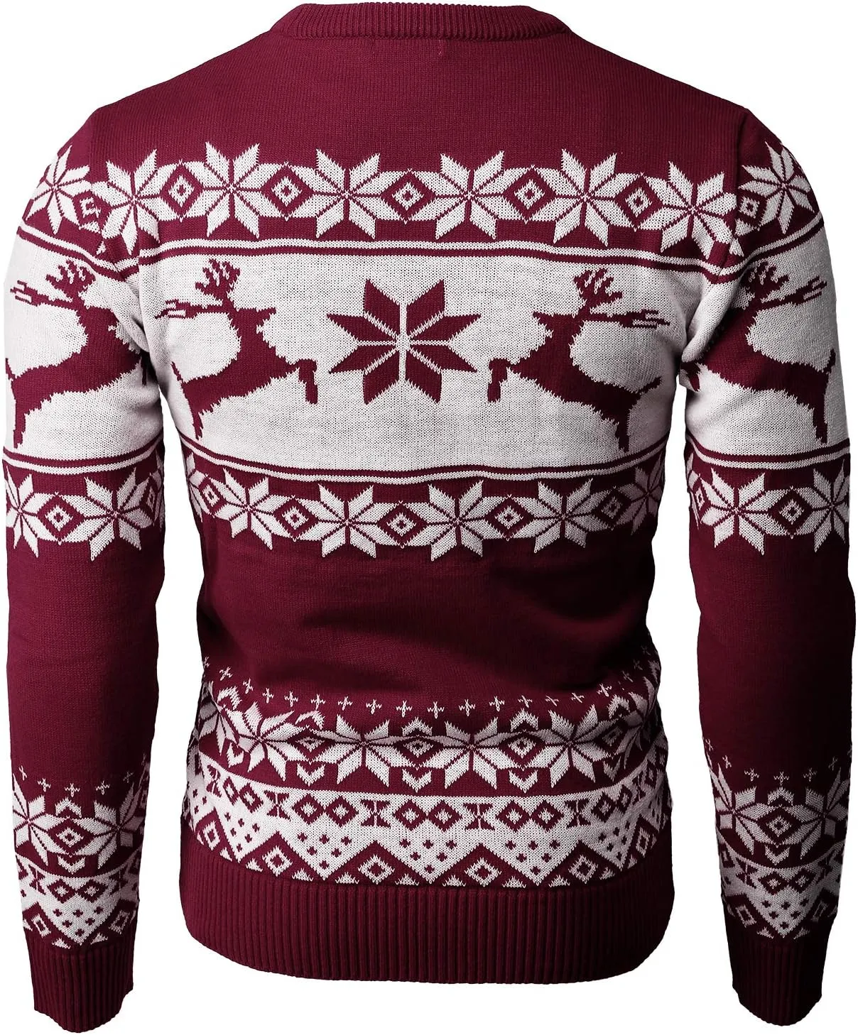 H2H Mens Casual Slim Fit Knitted Christmas Sweaters Holiday Party