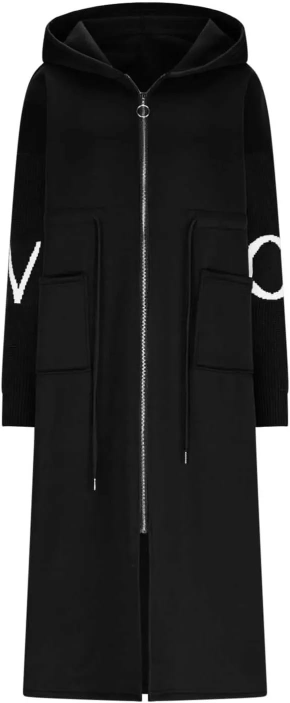 Long Jackets for Women Trendy Wool Coat Oversized Peacoat Drawstring Waist Overcoat Open Front Coat Cardigan Jacket