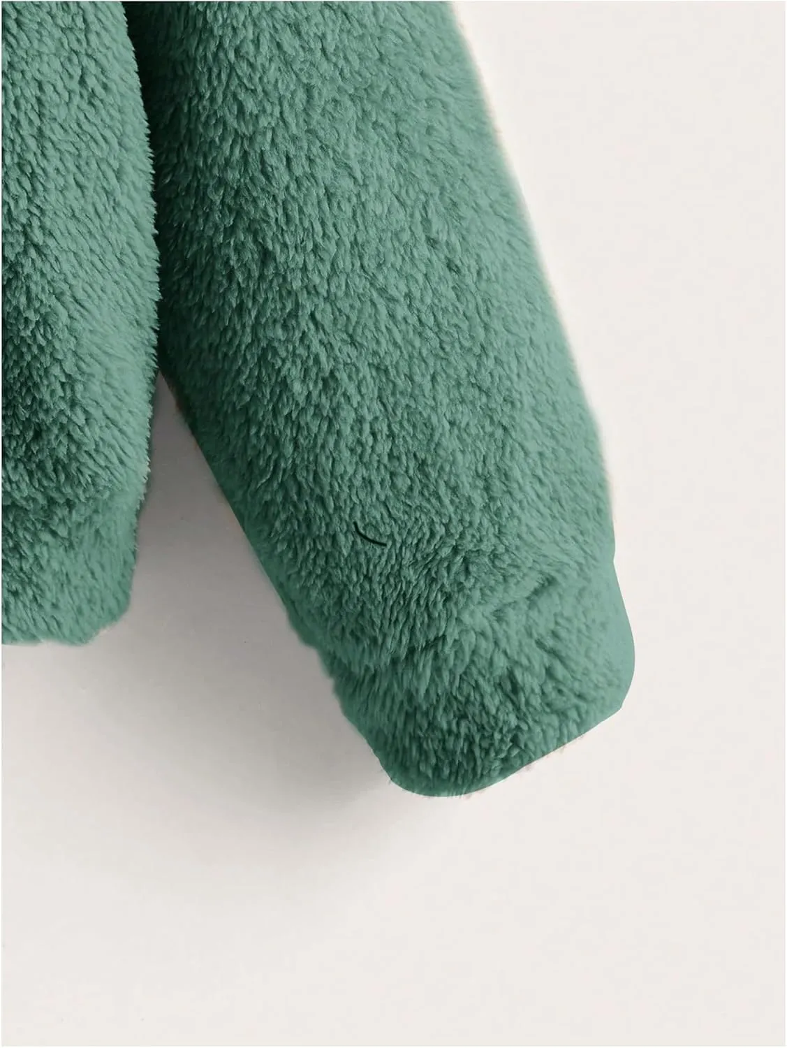 MakeMeChic Women's Faux Fur Coat Long Sleeve Zip Up Fuzzy Hoodie Lightweight Teddy Bear Fleece Jacket