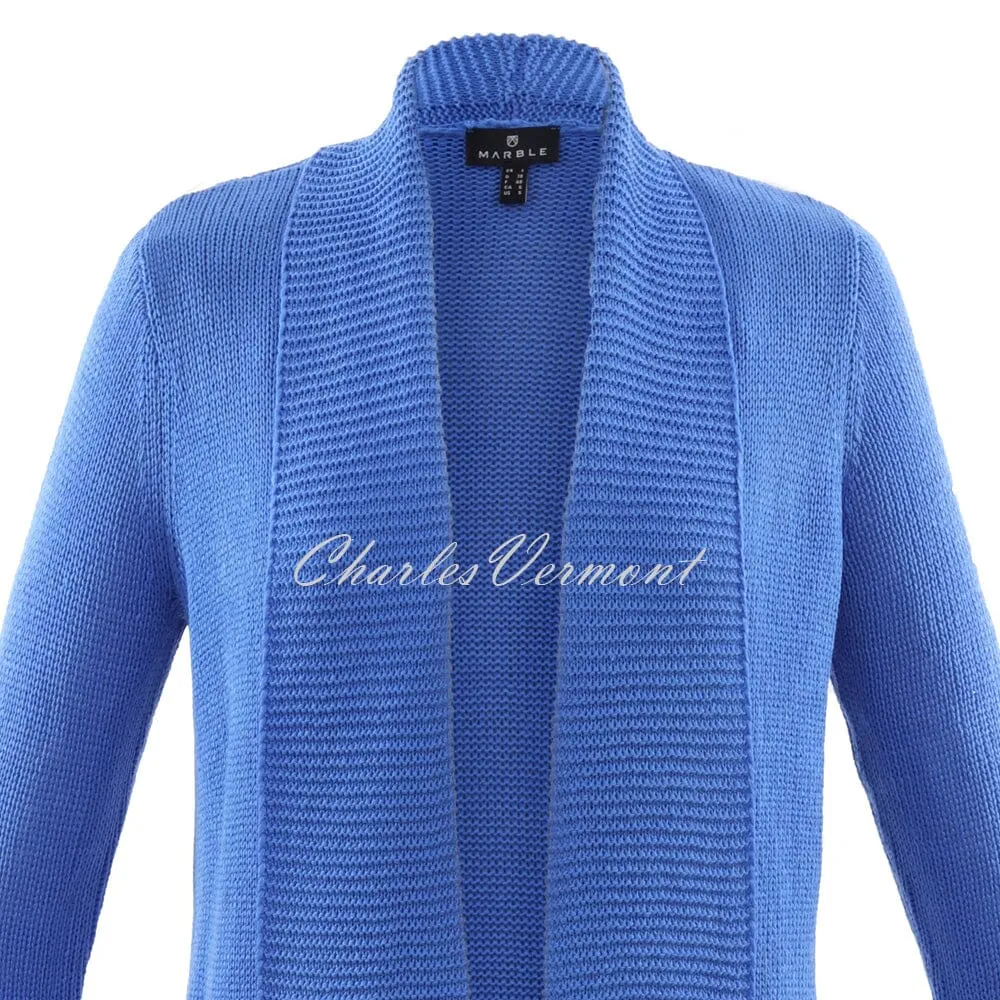 Marble Longline Cardigan – Style 6028-190 (Azure Blue)