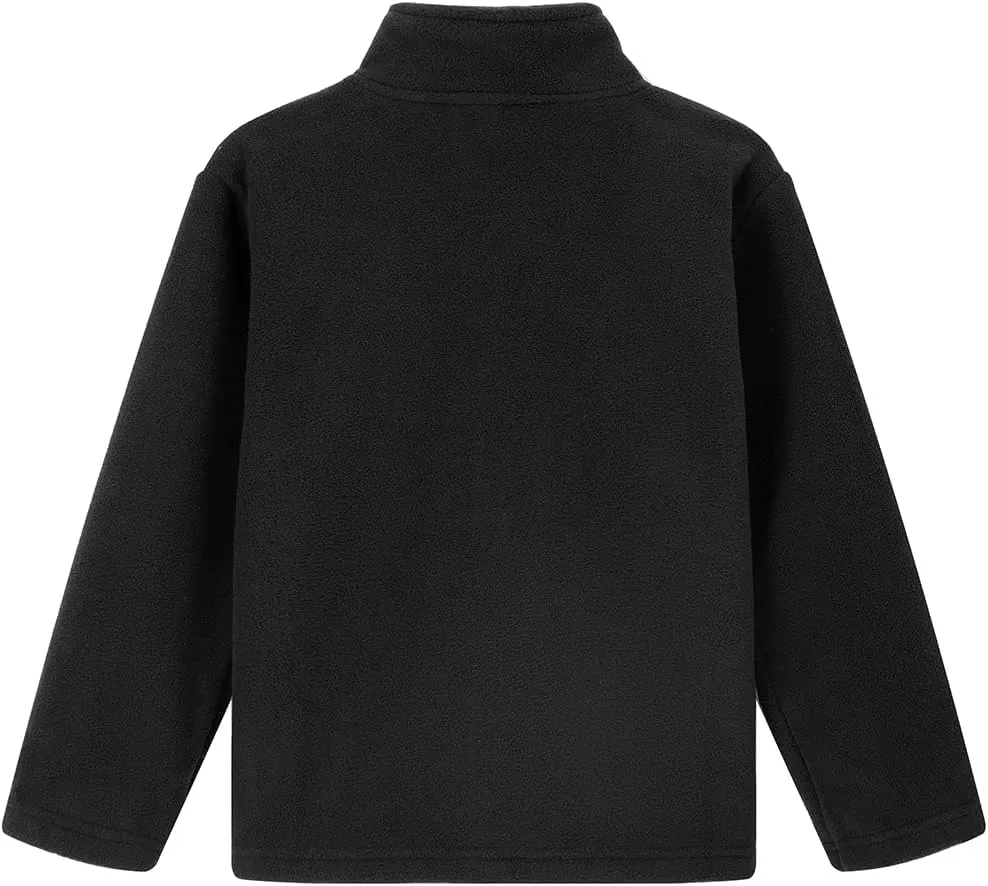 Noomelfish Girls Full Zip Soft Polar Fleece Jacket Outerwear Coat With Pockets (5-14 Years)