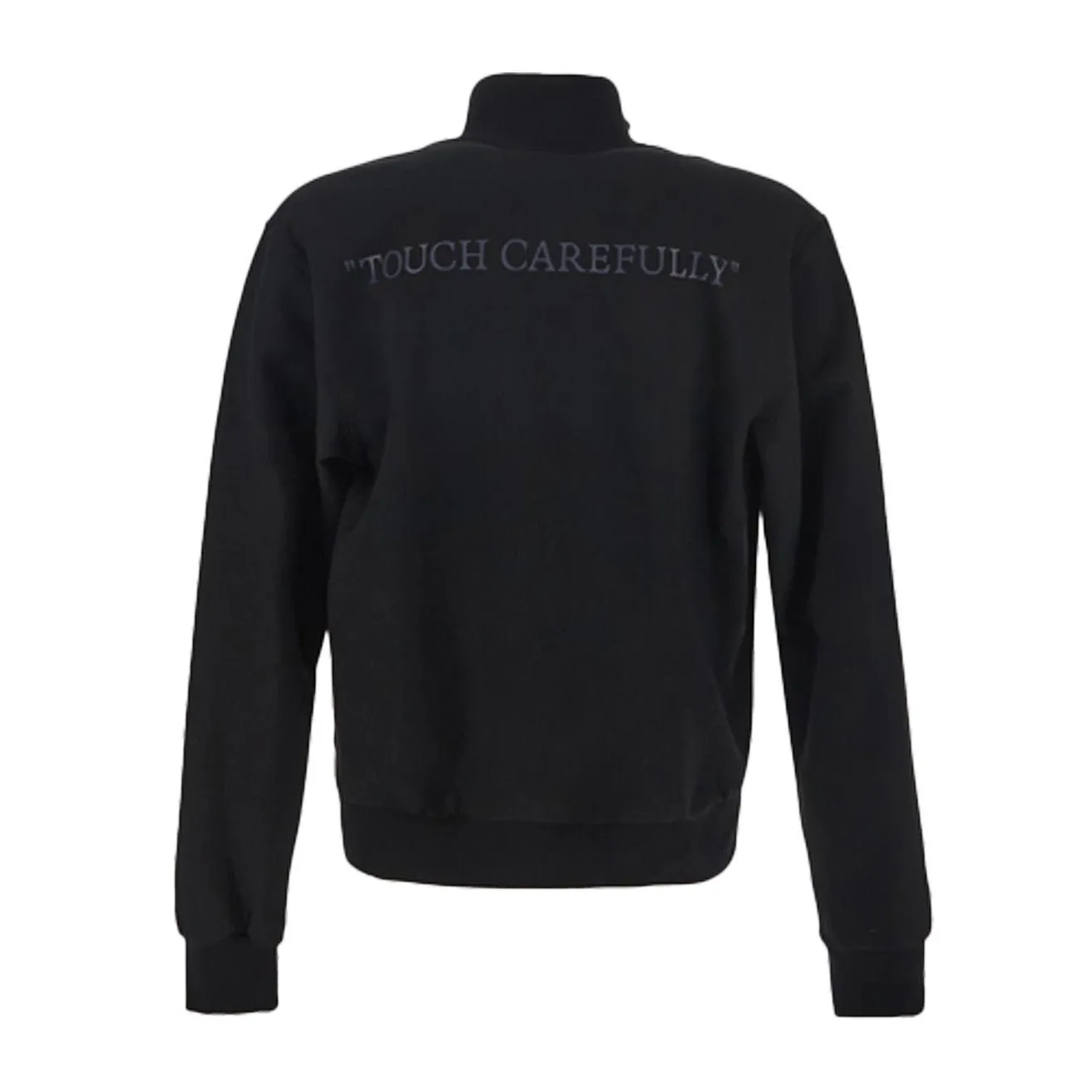 OFF-WHITE Quote Wool Slim Tracktop in Black