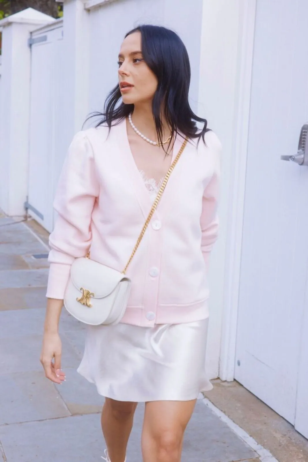 "The Czara" - Cropped Cardigan (Pink)