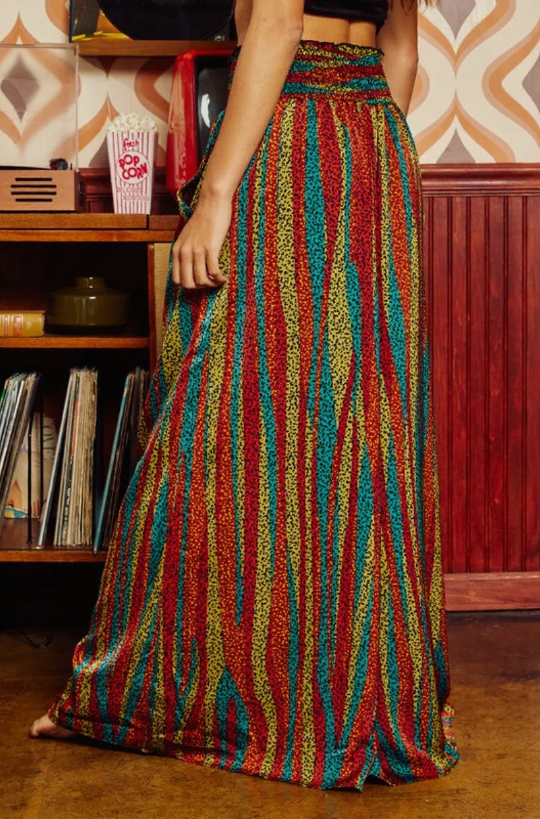 Smocked Waistband Maxi Pants
