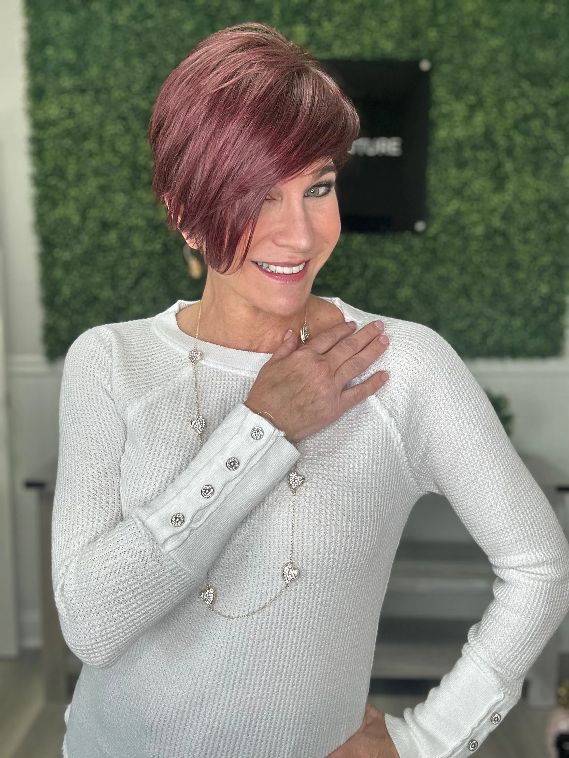 Sparkly Shane Waffle LS Top