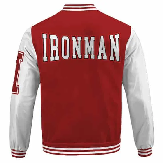 Tony Stark Iron Man Varsity Leather Jacket