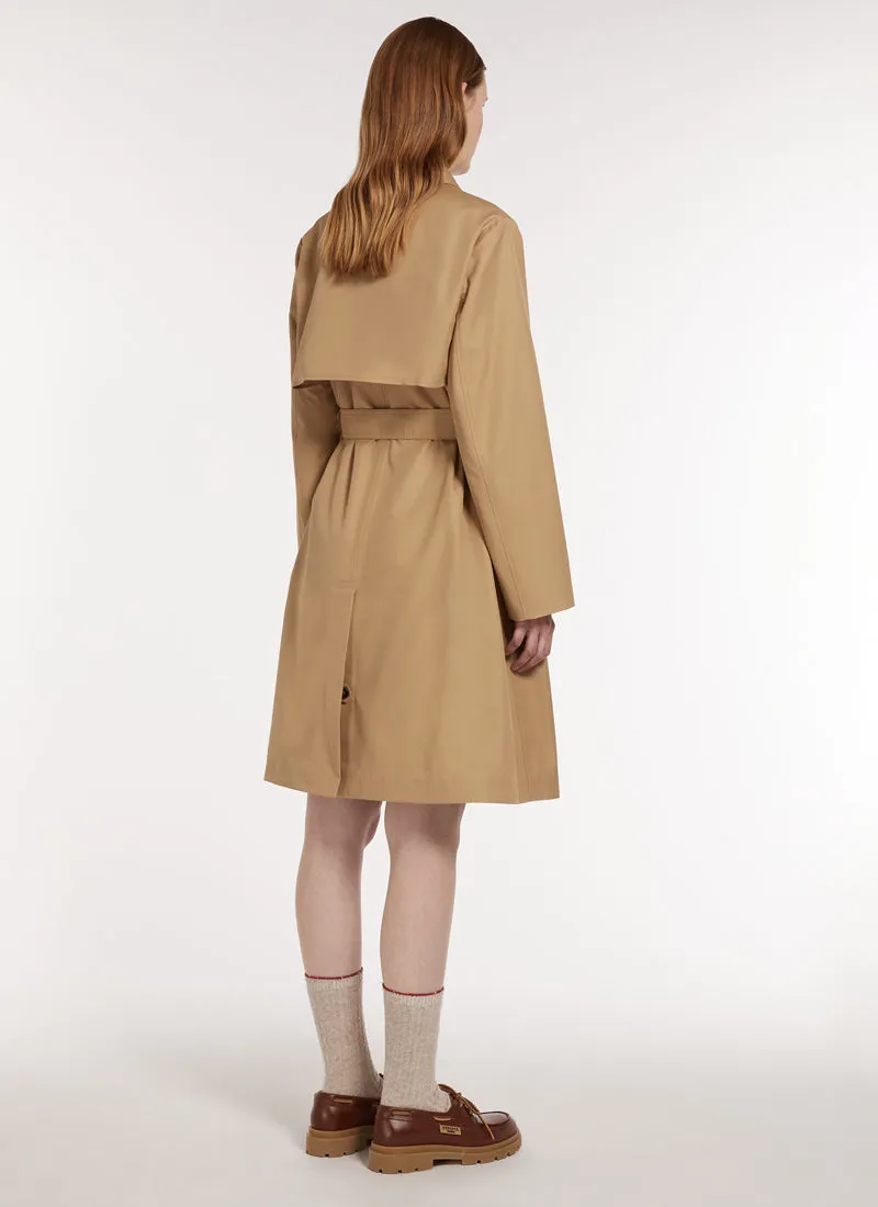 Vanda Single-Breasted Water-Repellent Trench Coat