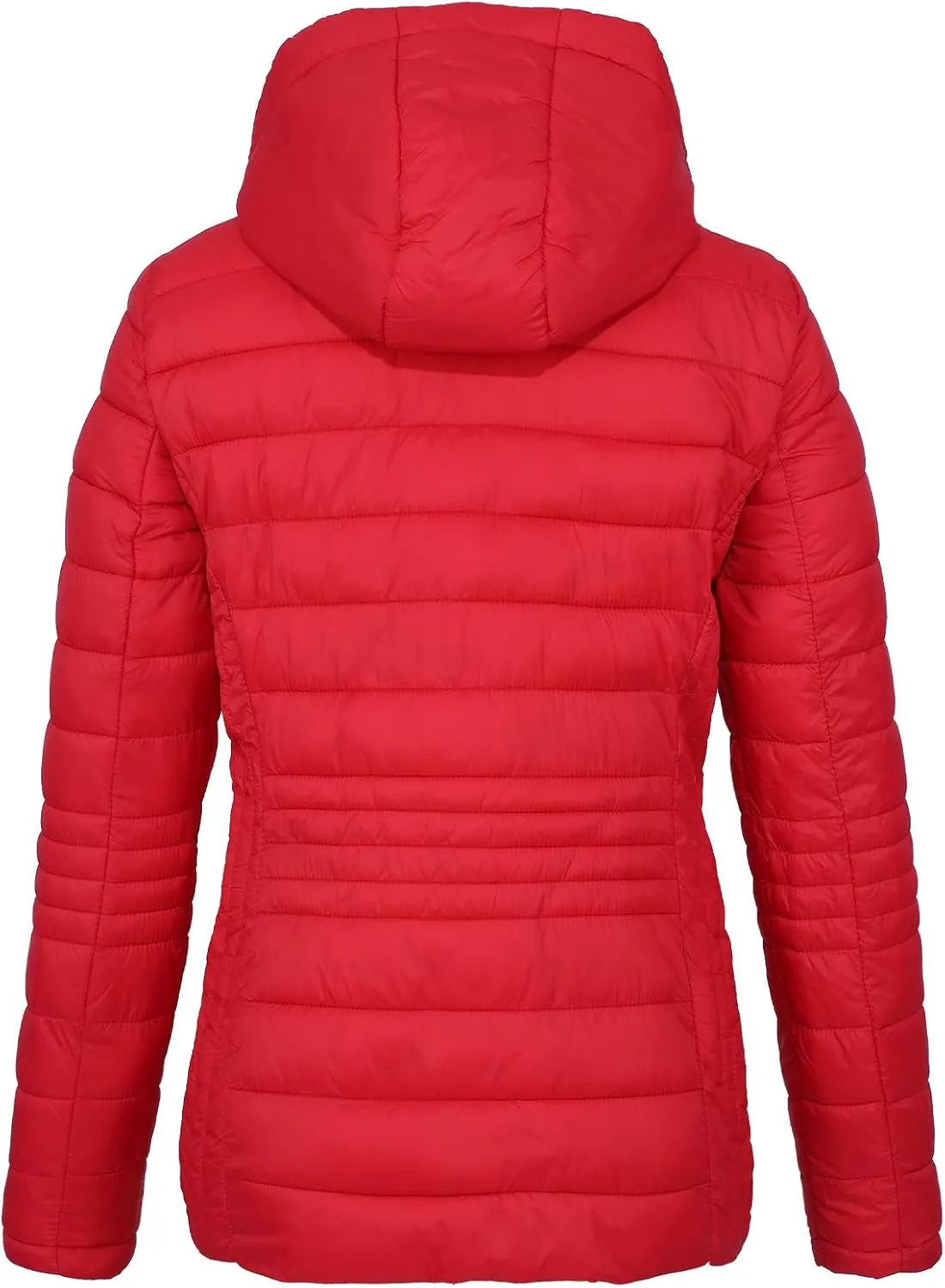 Women's Lightweight Puffer Jacket Quilted Winter Coats with Detachable Hood